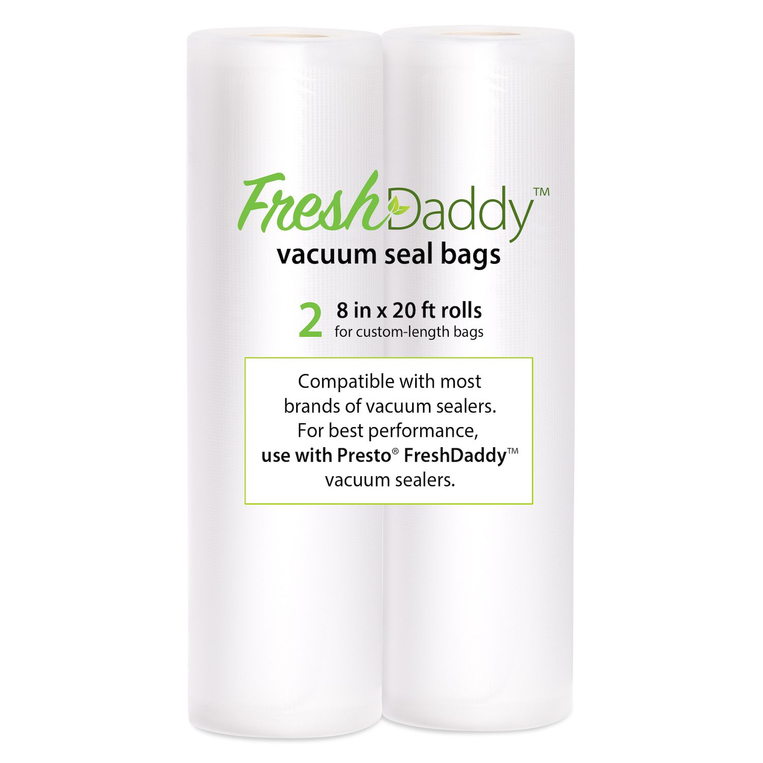 FreshDaddy Vacuum Zipper Bags - Quart Size Presto