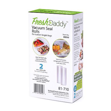 Presto FreshDaddy 8-in. Vacuum Seal Rolls 2-piece Set