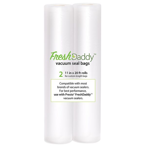 FreshDaddy™ 8-inch by 20-foot Vacuum Seal Rolls for Presto® Vacuum Sealers  - Vacuum Sealers - Presto®