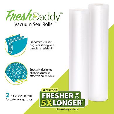 Presto FreshDaddy 11-in. Vacuum Seal Rolls 2-piece Set
