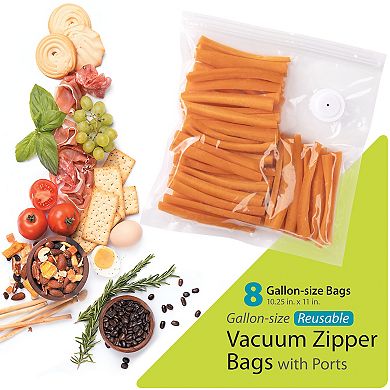 Presto FreshDaddy Gallon Size Vacuum Zipper Bags 8-piece Set