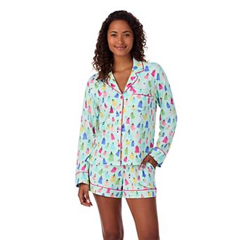 Women's Beauty Sleep Social Sally Halloween Long Sleeve Top & Shorts Pajama Set