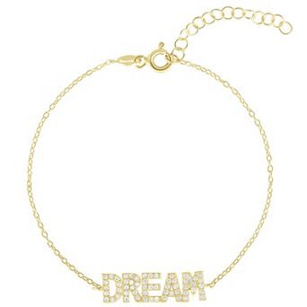 Sunkissed Sterling Cubic Zirconia "DREAM" Bracelet