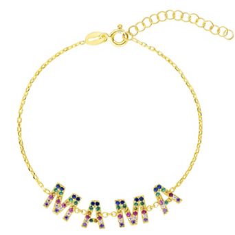 Sunkissed Sterling Cubic Zirconia "MAMA" Bracelet
