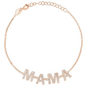 Sunkissed Sterling Cubic Zirconia "MAMA" Bracelet