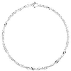 Silver Anklets Find Beautiful Sterling Silver Ankle Bracelets For Women Kohl s