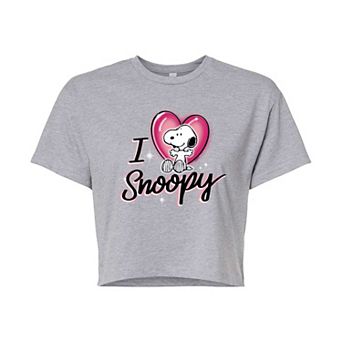 Juniors' Peanuts I Heart Snoopy Graphic Tee