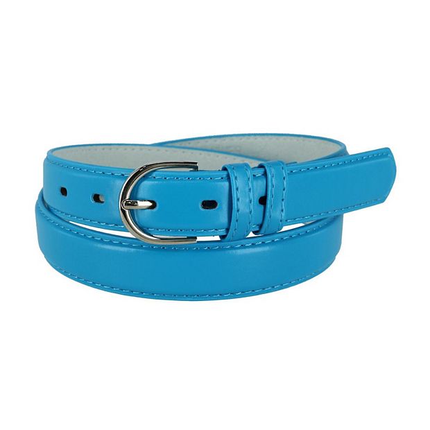 blue dress belt NicoBlu Tinsley Leather Belt in Croc-Embossed Navy XL main image 0