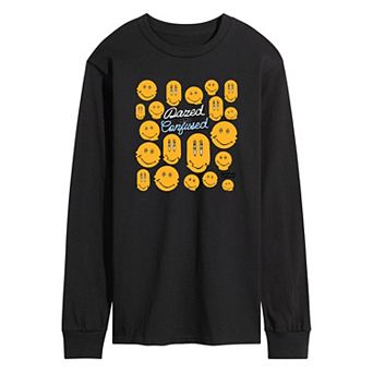 Men's Dazed and Confused Smiley Face Long Sleeve Graphic Tee