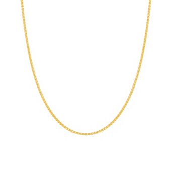 PRIMROSE 18k Gold Over Silver Wheat Chain Necklace