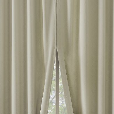 Sun Zero Aria Magnetic Closure 100% Blackout Theater Grade Set of 2 Window Curtain Panels
