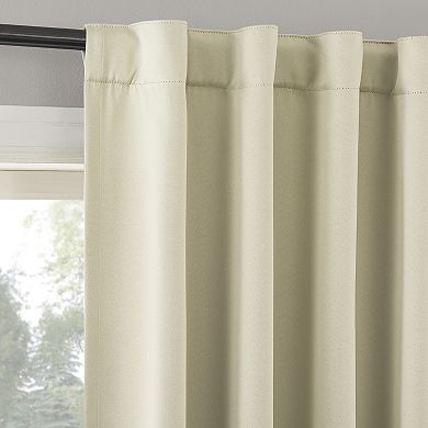 Sun Zero Aria Magnetic Closure 100% Blackout Theater Grade Set of 2 Window Curtain Panels