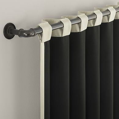 Sun Zero Aria Magnetic Closure 100% Blackout Theater Grade Set of 2 Window Curtain Panels