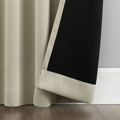 Sun Zero Aria Magnetic Closure 100% Blackout Theater Grade Set of 2 Window Curtain Panels