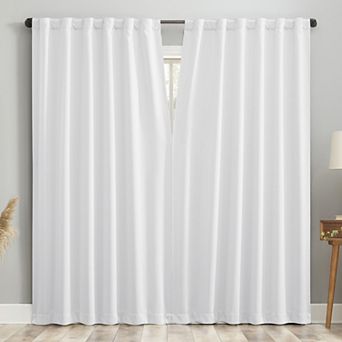 Sun Zero Aria Magnetic Closure 100% Blackout Theater Grade Set of 2 Window Curtain Panels