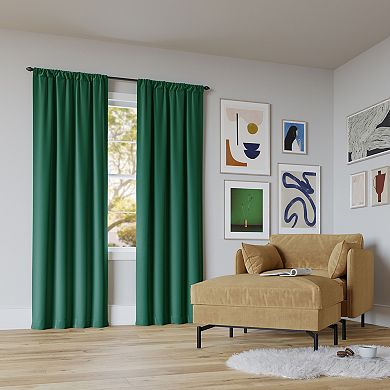 Sun Zero Rianna Theater Grade Extreme 100% Blackout Rod Pocket Single Curtain Panel