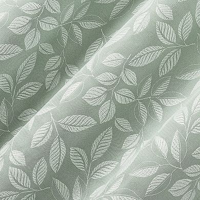 Sun Zero Satti Embroidered Leaf 100% Blackout Single Curtain Panel