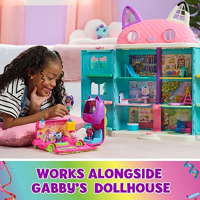 Gabby's Dollhouse Celebration Party Bus Playset with Gabby & DJ Catnip