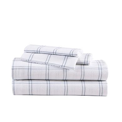 Eddie Bauer Plaid & Stripes Flannel Sheet Set