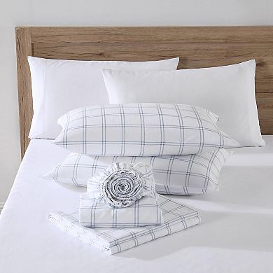 Eddie Bauer Plaid & Stripes Flannel Sheet Set