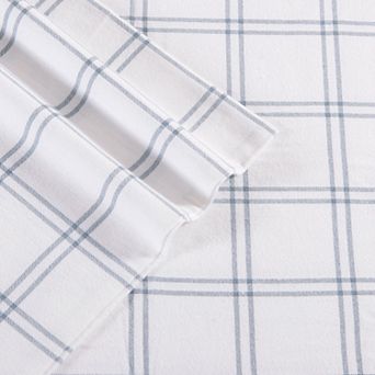 Eddie Bauer Plaid & Stripes Flannel Sheet Set