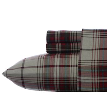 Eddie Bauer Plaid & Stripes Flannel Sheet Set
