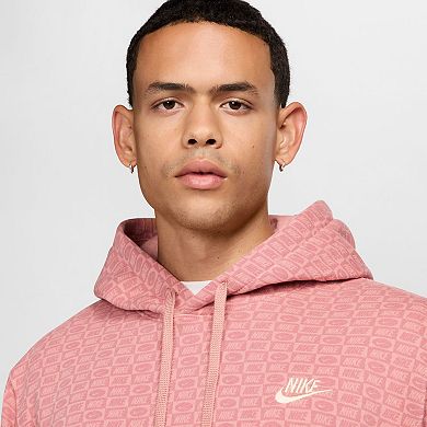 Men's Nike Sportswear Patterned Club Fleece Pullover Hoodie