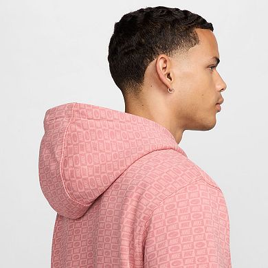 Men's Nike Sportswear Patterned Club Fleece Pullover Hoodie