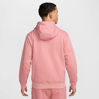 Men's Nike Sportswear Patterned Club Fleece Pullover Hoodie