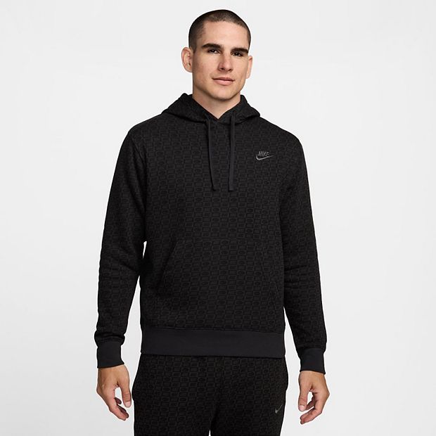 Men s Nike Sportswear Patterned Club Fleece Pullover Hoodie