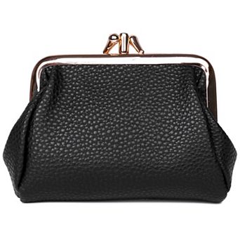 Julia Buxton Pebble Faux-Leather Pik-Me-Up Triple Frame Coin Purse