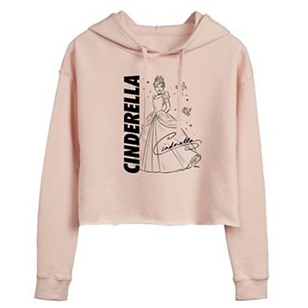 Disney's Cinderella Juniors' Autograph Cropped Graphic Hoodie