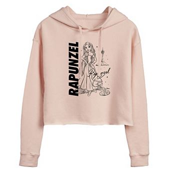 Disney's Tangled Rapunzel Juniors' Autograph Cropped Graphic Hoodie