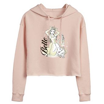 Disney's Beauty and the Beast Belle Juniors' Collage Cropped Hoodie