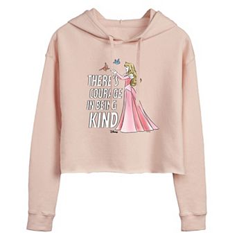 Disney's Sleeping Beauty Aurora Juniors' Courage In Being Kind Cropped Hoodie