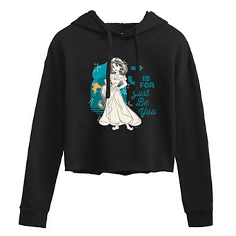 Disney's Aladdin Jasmine Juniors' Just Be You Cropped Graphic Hoodie