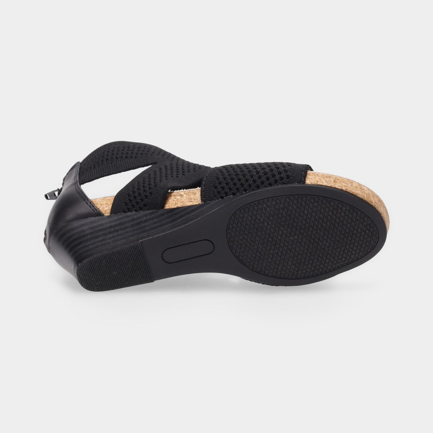Женские сандалии Croft & Barrow Rosiee Comfort Knit Wedge, цвет: Чёрный — фото 4