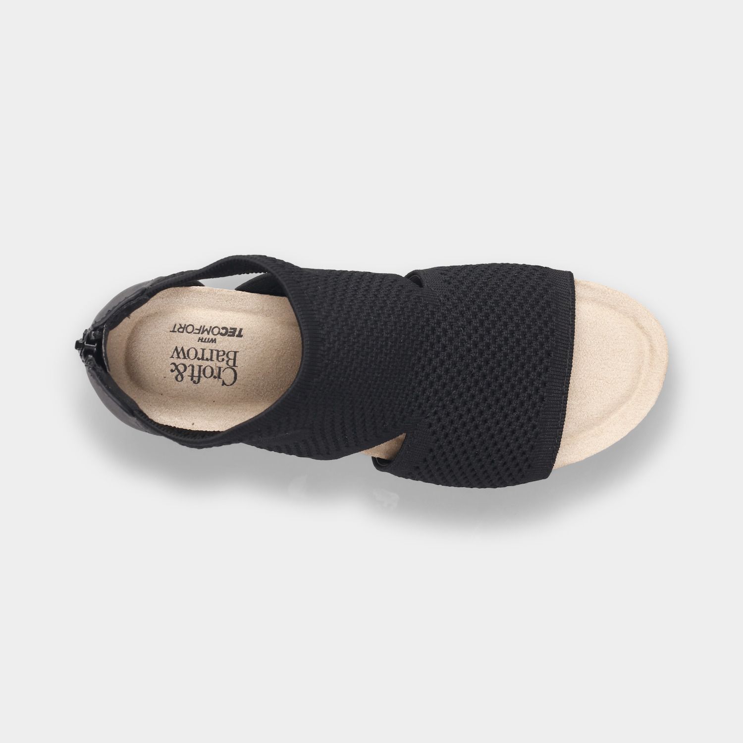 Женские сандалии Croft & Barrow Rosiee Comfort Knit Wedge, цвет: Чёрный — фото 5