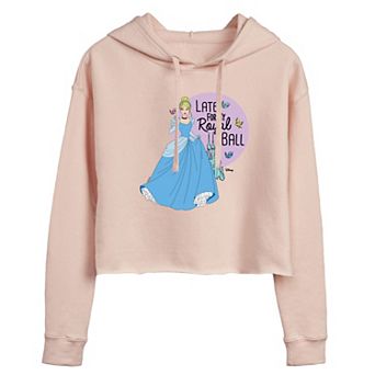 Disney's Cinderella Juniors' Late For My Ball Cropped Hoodie