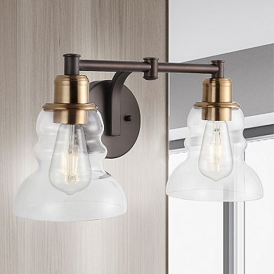 Manhattan Vintage Metal/glass Industrial Rustic Led Vanity