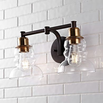 Manhattan Vintage Metal/glass Industrial Rustic Led Vanity