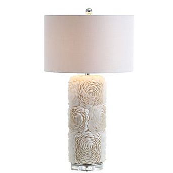 Rosette Seashell/resin/crystal Led Table Lamp