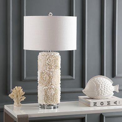 Rosette Seashell/resin/crystal Led Table Lamp