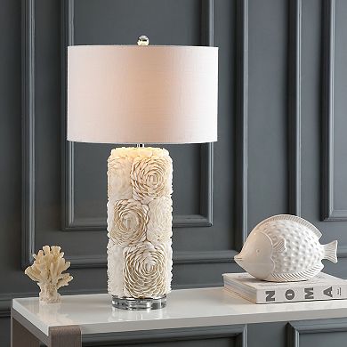 Rosette Seashell/resin/crystal Led Table Lamp