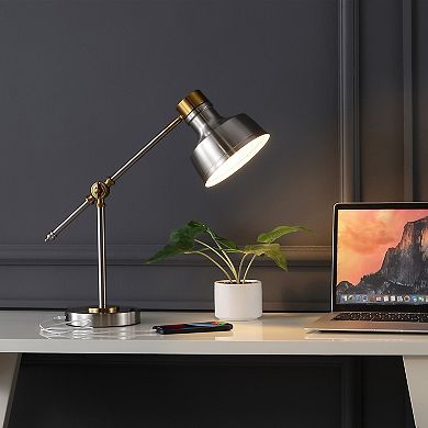 Allegra Classic Farmhouse Adjustable Cantilever Led Task Lamp With Usb Charging Port