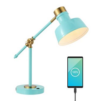 Allegra Classic Farmhouse Adjustable Cantilever Led Task Lamp With Usb Charging Port