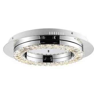 Cristal Integrated Ironcrystal Glam Led Flush Mount