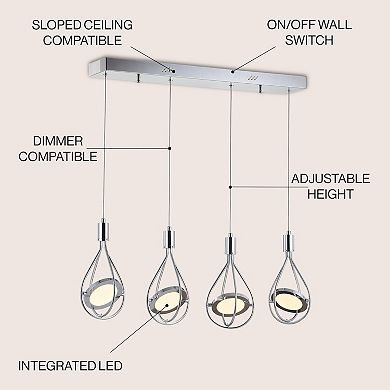 Orion Adjustable Modern Integrated Cluster Led Metal Pendant