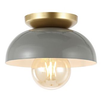 Paulina Classic Industrial Iron Led Flush Mount