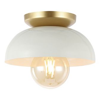 Paulina Classic Industrial Iron Led Flush Mount